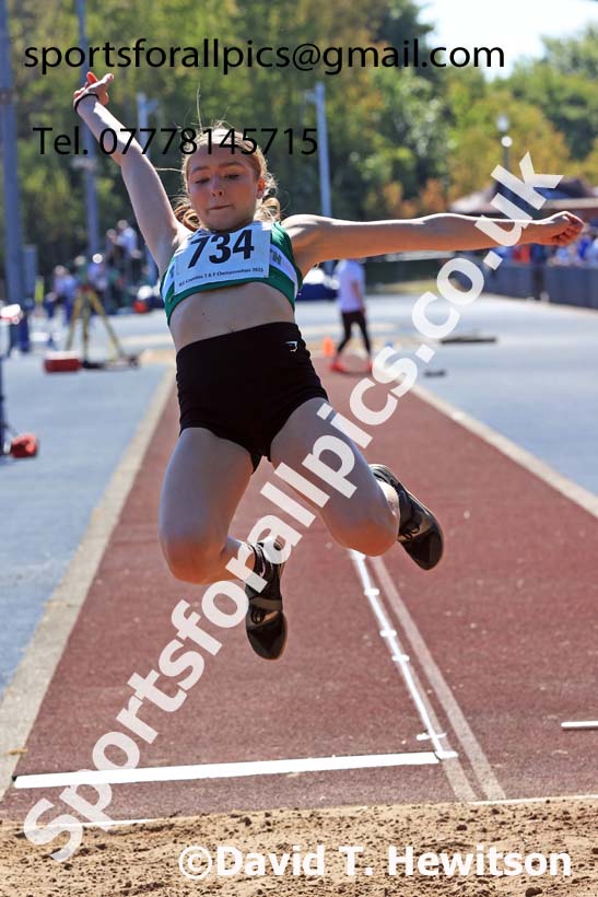 Womens long jump, 2025 North Eastern Track and Field Champs., Shildon, County Durham. Photo: David T. Hewitson/Sports for All Pics